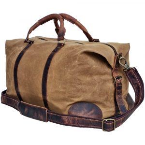 FLBG14077 Scaramanga Leather and Canvas Duffle Bag