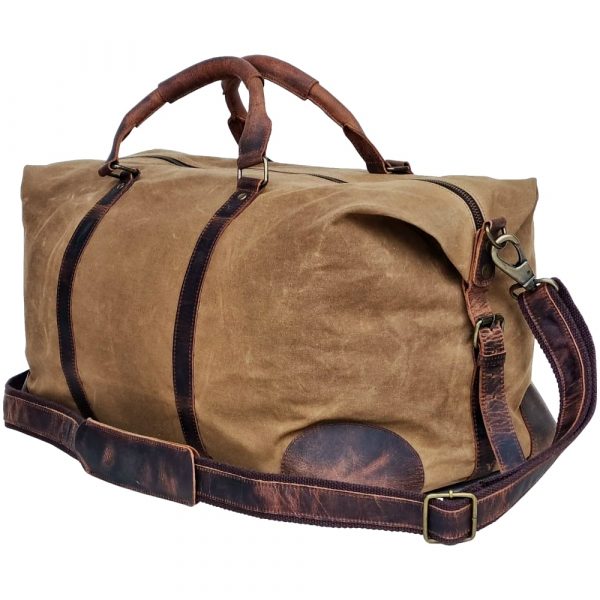 FLBG14077 Scaramanga Leather and Canvas Duffle Bag