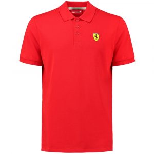 Scuderia Ferrari Men's Short Sleeve Red Classic Polo Shirt