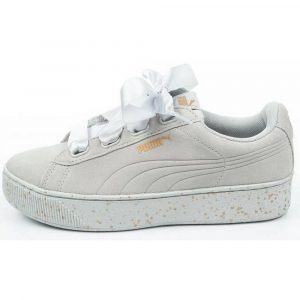 366815-02 Puma Vikky Platform Ribbon Dot Trainers
