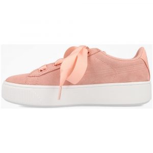 369731-01 Puma Vikky Stacked Ribbon Peach Bud Trainers