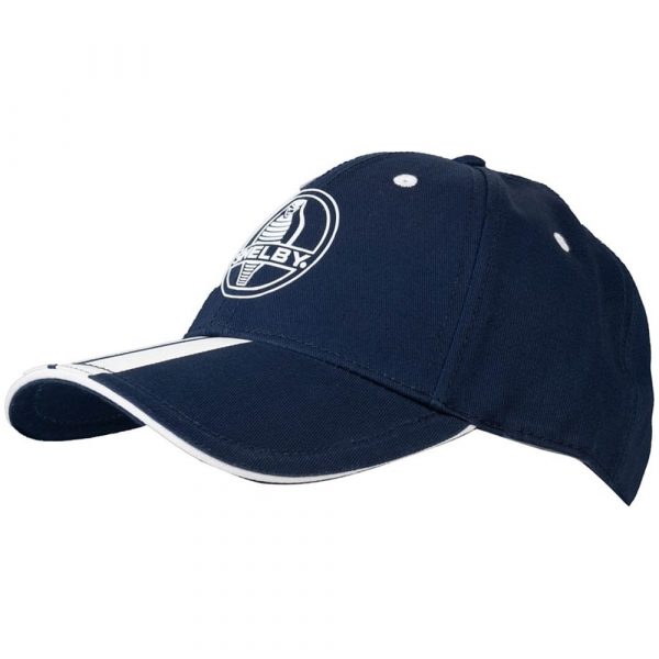 394205-NVY Shelby Racing Stripes Blue Baseball Cap
