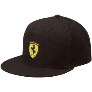Ferrari SF Flat Peak Baseball Cap Black Side