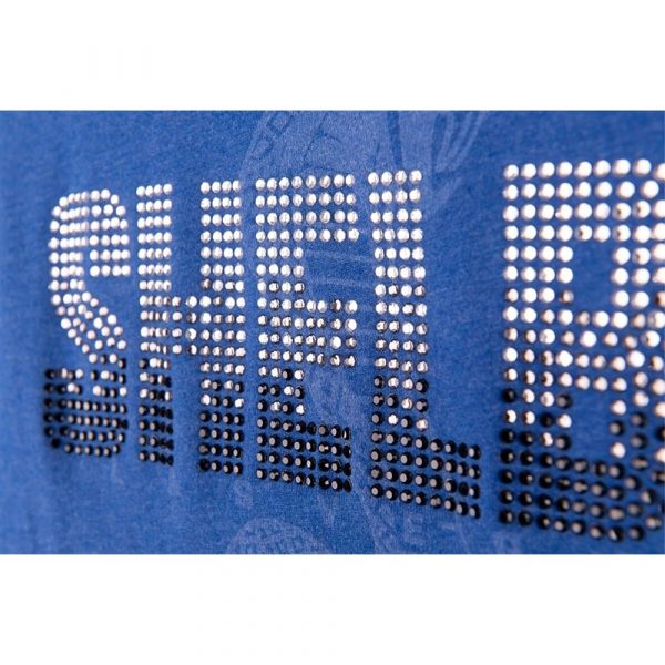 LDM0013-HDR Shelby Womens Ombre Tiffany Snake Rhinestone Blue T-Shirt Patch
