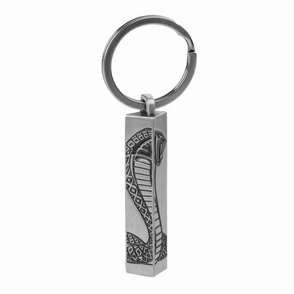 R44413-G3 Shelby Tiffany Snake 3-Sided Silver Bar Keychain