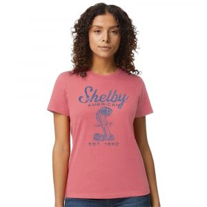RIO0228-MAUV Shelby Women's Crystalline Tiffany Snake Mauve T-Shirt