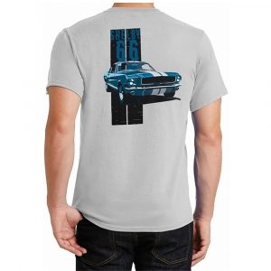 SAM0552-PEW Shelby Mustang GT350 1966 Short Sleeve T-Shirt Back