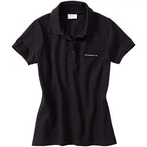 WAP 745 XXX 0B Porsche Ladies Classic Black Polo Shirt