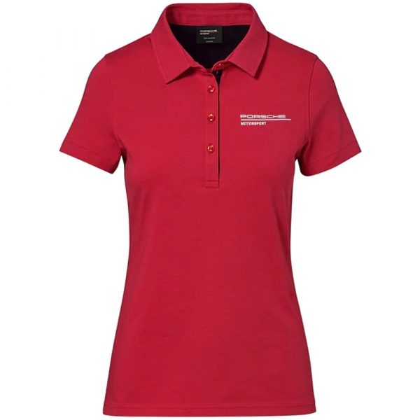 WAP 804 0L FMS Porsche Motorsport Fanwear Ladies Red Polo Shirt