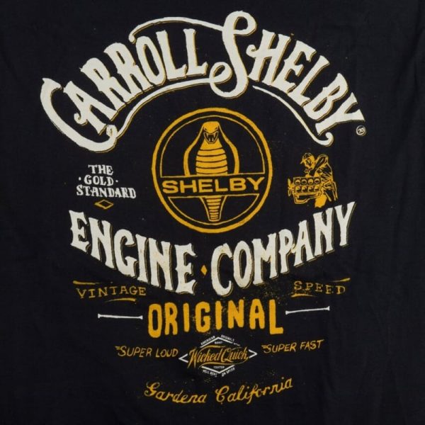 WQM1474-BLK Carroll Shelby Engine Company T-Shirt Print