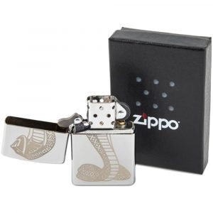 ZIP0003-CHM Shelby Tiffany Snake Polished Chrome Zippo Lighter