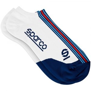 BMZ0001D0W06A58 Sparco Martini Racing Iconic Design Low Cut Socks White Blue