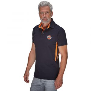 Grandprix Originals Gulf Side Stripe Men's Polo Shirt Navy Blue