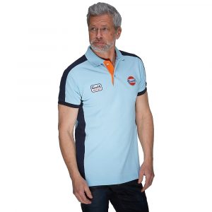 Grandprix Originals Gulf Since 1901 Men's Polo Shirt Light Blue