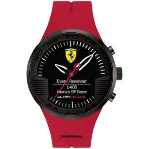 830374 Ferrari Mens Ultraveloce Digital Smart Watch Red-Black Dial