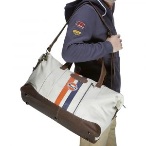Grandprix Originals Gulf Leather Travel Bag Light Beige