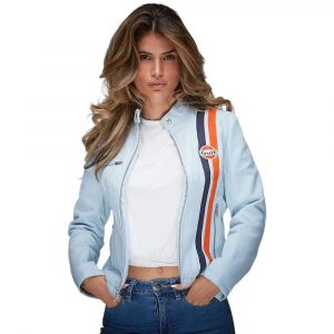 GrandPrix Originals Women's Gulf Roadmaster Jacket Light Blue