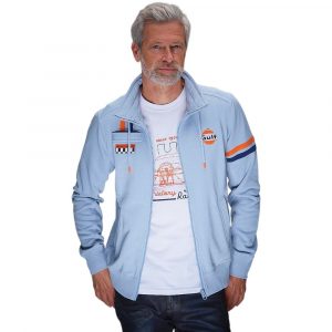 Grandprix Originals Gulf Hybrid Zip Jacket Light Blue