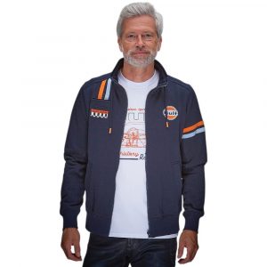 Grandprix Originals Gulf Hybrid Zip Jacket Navy Blue