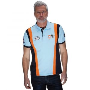 Grandprix Originals Gulf 125 Men's Team Polo Shirt Light Blue