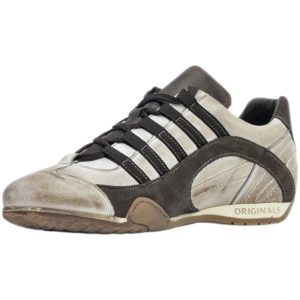 Grandprix Originals Men's Leather Sneaker Racing Off White