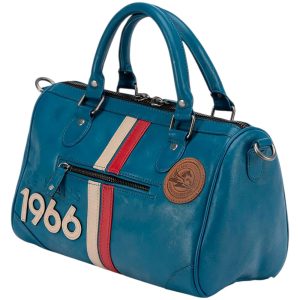 Le Mans 24H Leather Handbag Courcelles 24h 1966 Ocean Blue
