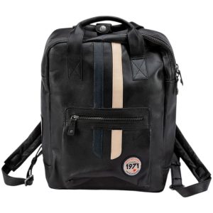 Classic Legend Motors Steve McQueen x Le Mans Texan 6 Leather Backpack Black